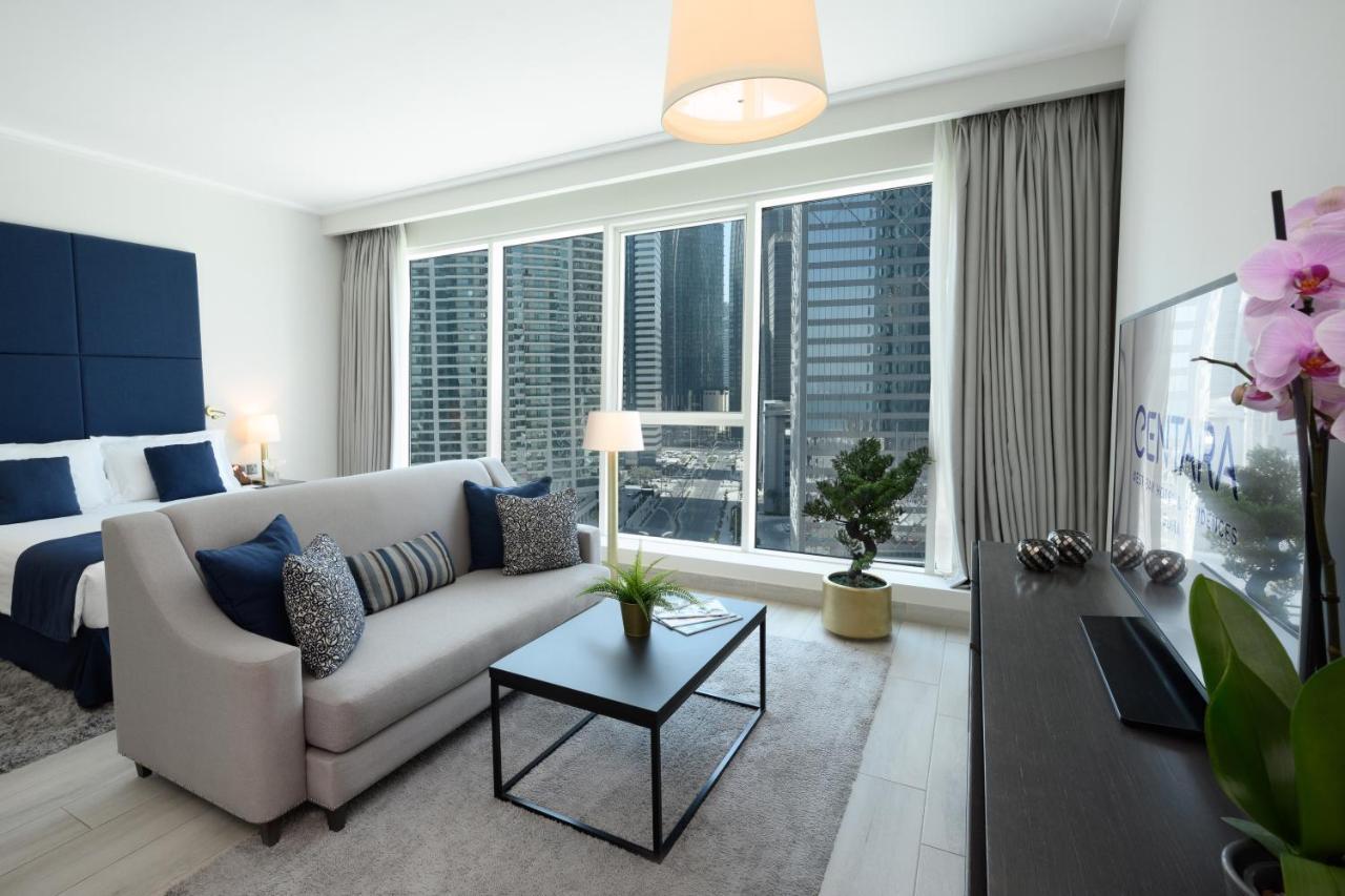 Centara West Bay Hotel & Residences Doha Exterior photo A living room in a serviced apartment in Dubai